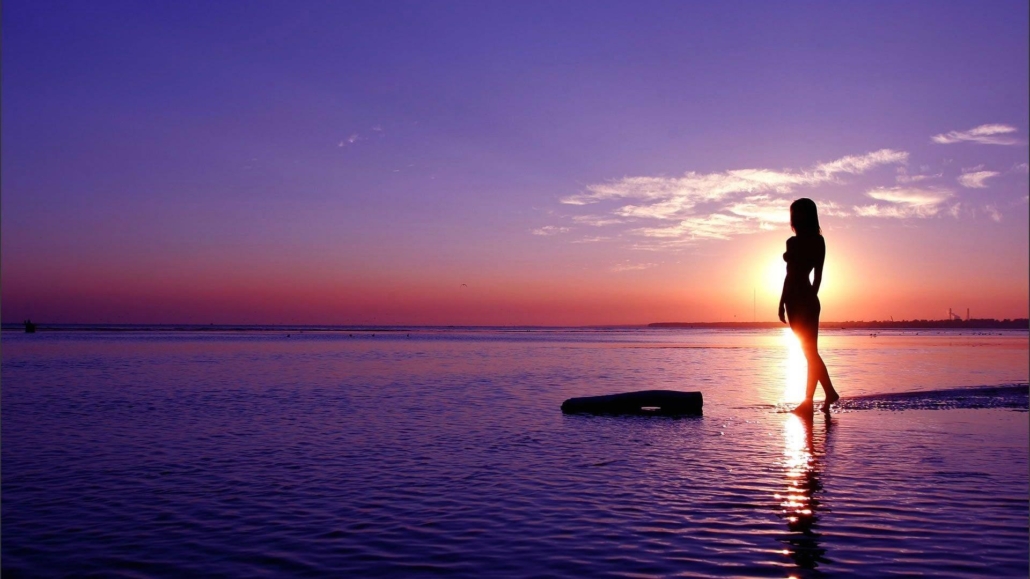 wallpaper-beach-sunset-silhouette-woman 22