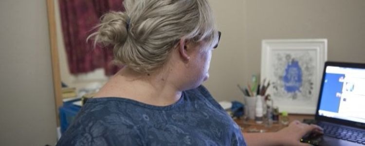 woman at computer