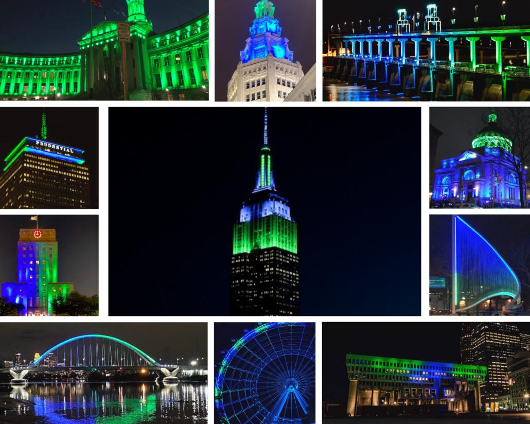 Neda awareness week Building Lightings