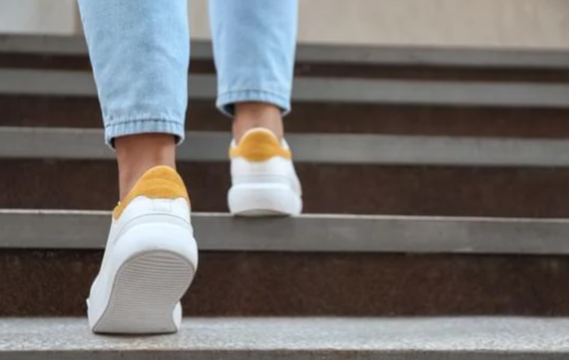 Walking up steps, symbolizing the steps to recovering from anorexia and ocd