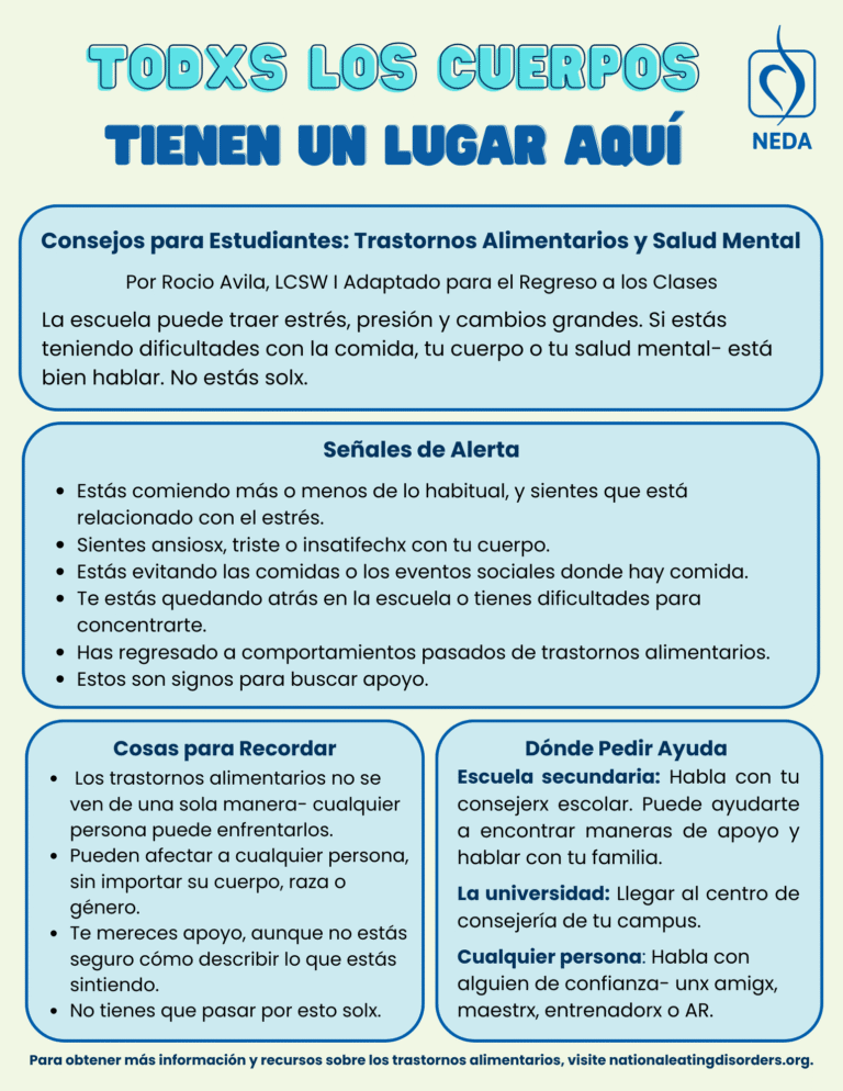 Consejos para Estudiantes: Trastornos Alimentarios y Salud Mental