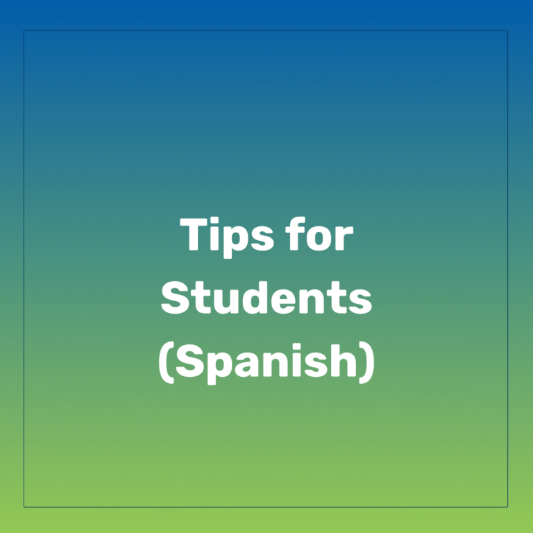 Tips for students-Spanish