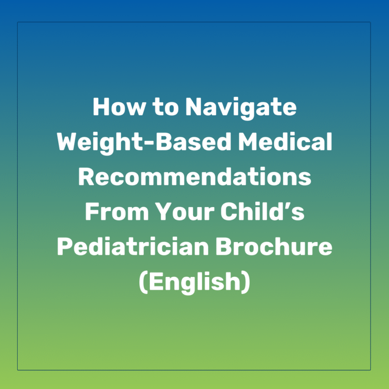 Weight based conversations with pediatrician