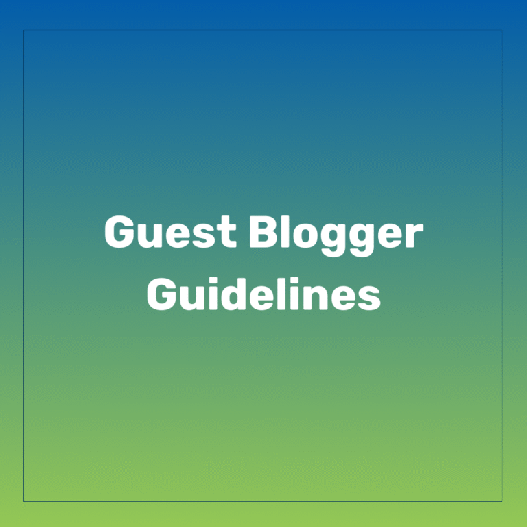 Guest Blogger guidelines