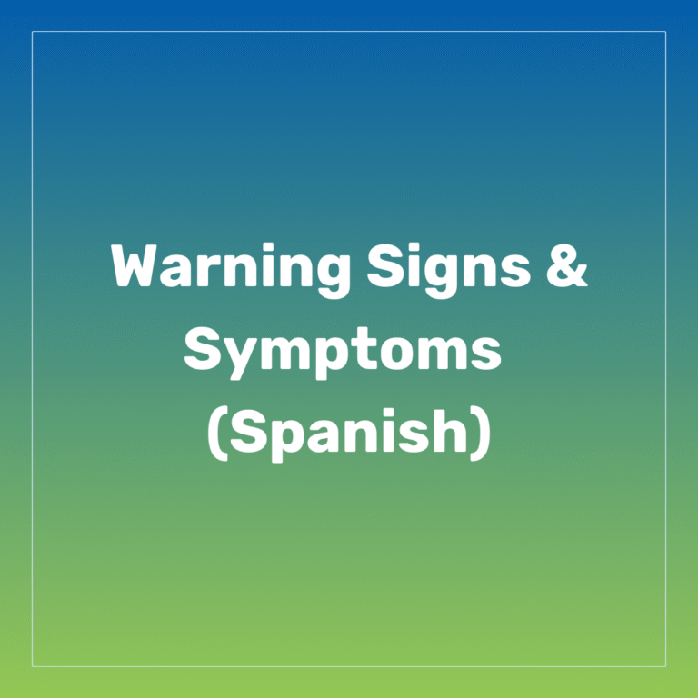 warning signs-Spanish