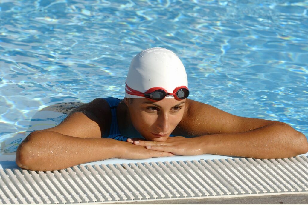 Female swimmer with diabetes